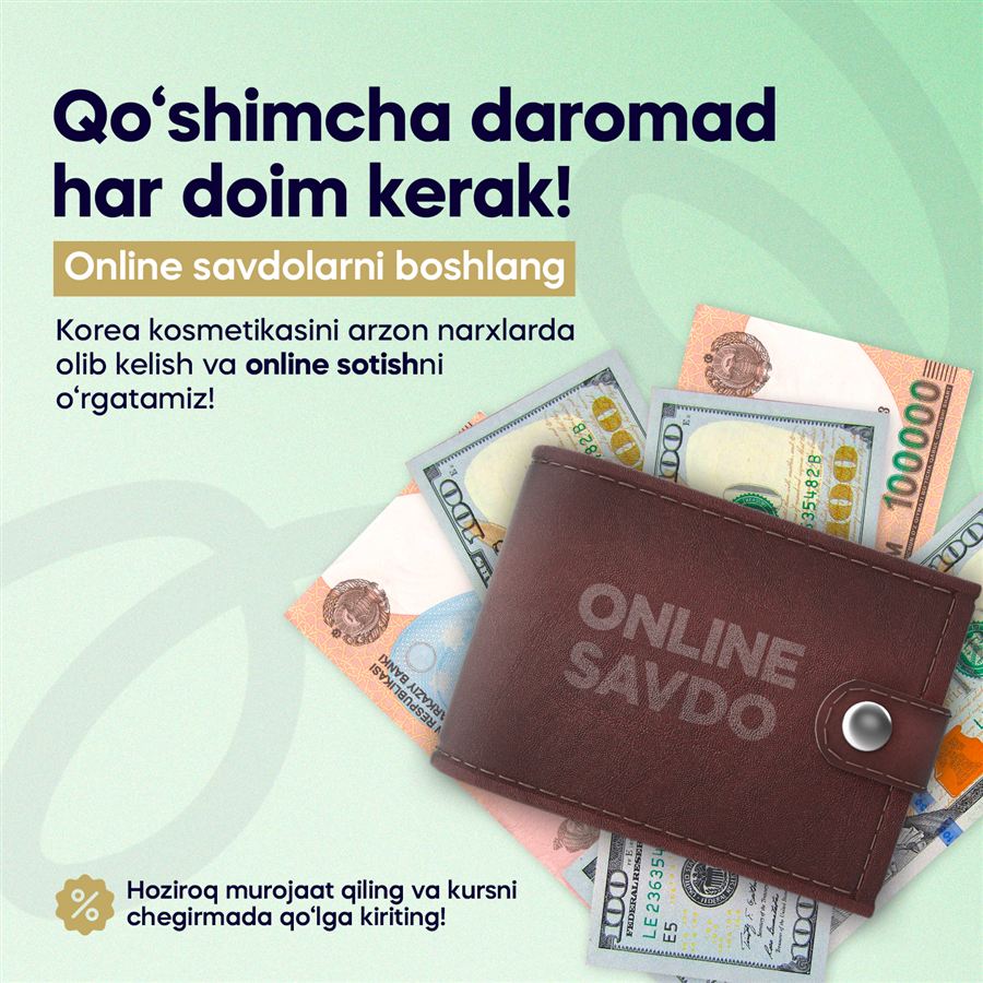 Onlayn savdo kursi posteri